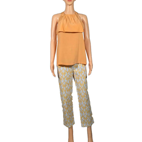 Silk Blouse Size 10 Sleeveless Raoul Old Money Chic Comfortable Matching Pants - Picture 4 of 8